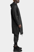 11 By Boris Bidjan Saberi | Z4 - Long hooded zip up sweater, Coated