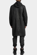 11 By Boris Bidjan Saberi | Z4 - Long hooded zip up sweater, Coated