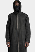 11 By Boris Bidjan Saberi | Z4 - Long hooded zip up sweater, Coated