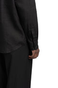 Y's by Yohji Yamamoto | SS26 - Linen pocket shirt, Black MK-B94