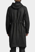 11 By Boris Bidjan Saberi | Z4 - Long hooded zip up sweater, Coated