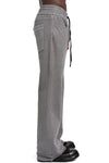 SAN263-1 | SS26 - Layered Hem Sweatpants, Grey SS26-0607-GY