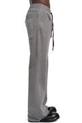 SAN263-1 | SS26 - Layered Hem Sweatpants, Grey SS26-0607-GY