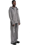 SAN263-1 | SS26 - Asymmetric Zip Hoodie, Grey SS26-0606-GY