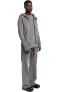 SAN263-1 | SS26 - Asymmetric Zip Hoodie, Grey SS26-0606-GY