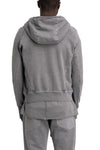 SAN263-1 | SS26 - Asymmetric Zip Hoodie, Grey SS26-0606-GY