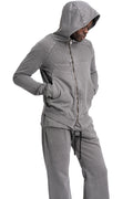 SAN263-1 | SS26 - Asymmetric Zip Hoodie, Grey SS26-0606-GY