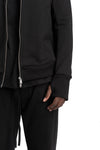 SAN263-1 | SS26 - Asymmetric Zip Hoodie, Black SS26-0606-BL