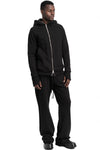 SAN263-1 | SS26 - Asymmetric Zip Hoodie, Black SS26-0606-BL