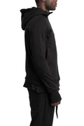 Asymmetric Zip Hoodie, Black