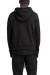 SAN263-1 | SS26 - Asymmetric Zip Hoodie, Black SS26-0606-BL