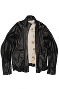 SAN263-1 | SS26 - Lamb leather fencing jacket, SS26-0101-BK