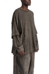 Andrea Ya'aqov | SS26 - Oversized double sleeve sweater, 26MOPW17T
