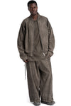 Andrea Ya'aqov | SS26 - Cotton sweat bomber, Smoked brown 26MPAK04T