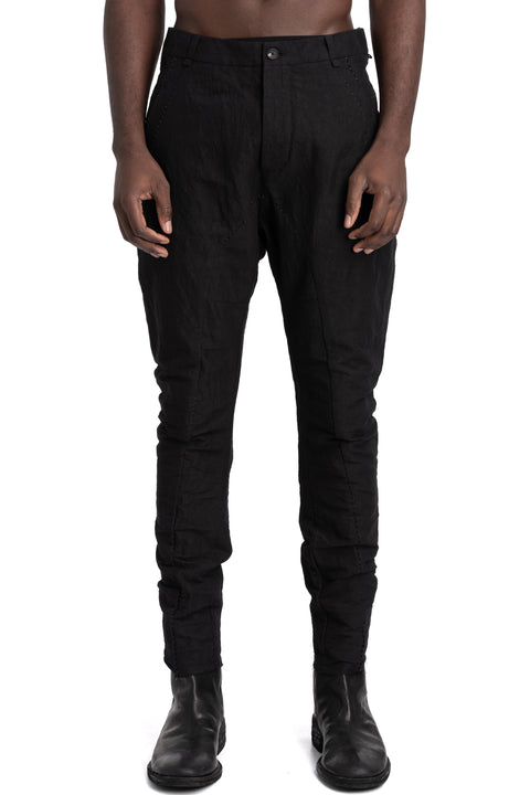 Masnada | SS26 - Crunchy Linen Pants, M3606, front view on model