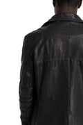 Incarnation | Scar stitch leather biker jacket, Deep black 11-41587S