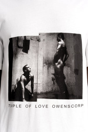 Rick Owens DRKSHDW | SS26 - Level tee, White RN / Rick Piss print DU01F4250 RNEP6P 1109