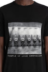 Rick Owens DRKSHDW | SS26 "Temple" Level tee, Black RN / Urinal print DU01F4250 RNEP4P
