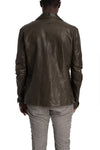 Incarnation | Hidden zip horse leather shirt jacket, 11-42007