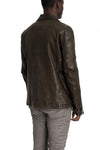 Incarnation | Hidden zip horse leather shirt jacket, 11-42007