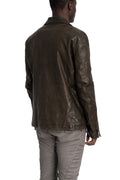 Incarnation | Hidden zip horse leather shirt jacket, 11-42007