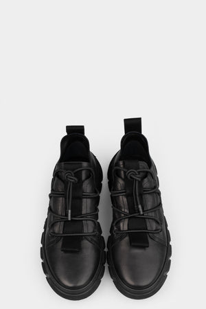 Puro | SS25 Low top laced leather sneakers - POWER HOUR