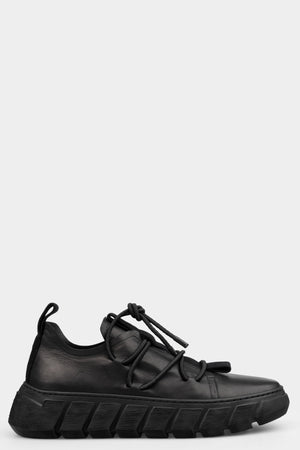 Puro | SS25 Low top laced leather sneakers - POWER HOUR