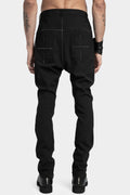 Woven wool slim fit scar stitch pants