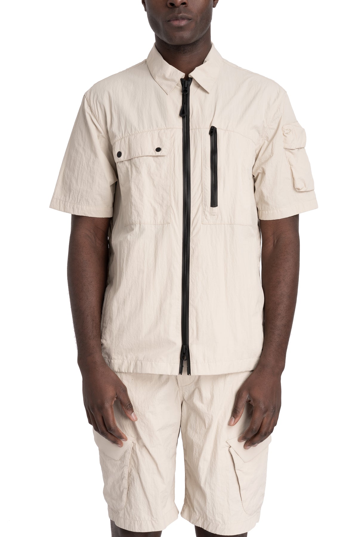 JG1 | SS26 - Hybrid utility short sleeve shirt, Ivory 14