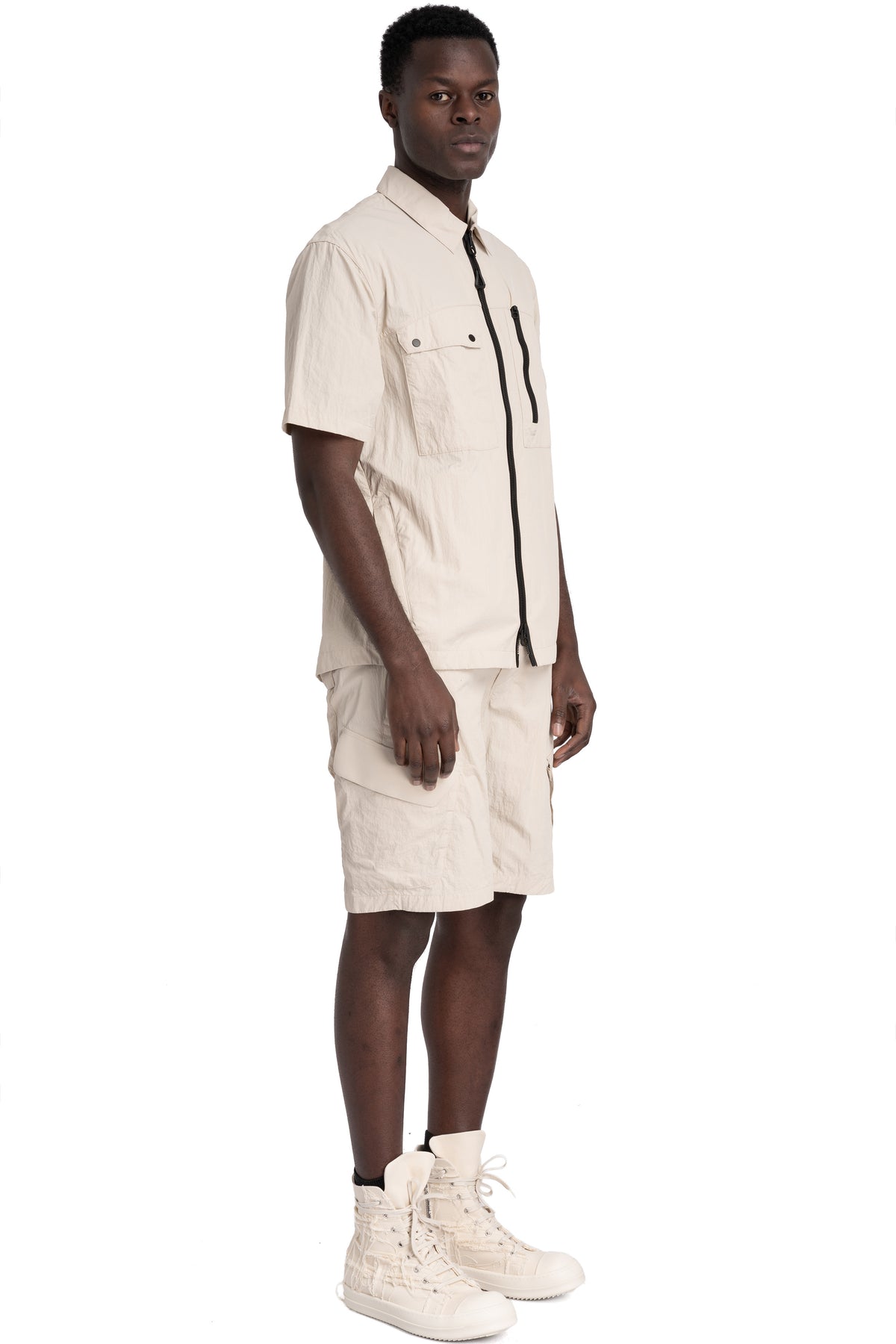 JG1 | SS26 - Hybrid utility short sleeve shirt, Ivory 14