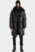 Hooded down parkas