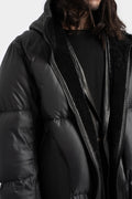 Hooded down parkas