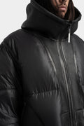 Hooded down parkas