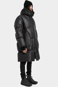 Hooded down parkas