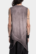 Sleeveless straps T-Shirt, Ash purple