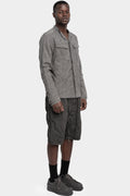 Double sleeve crinkled field shirt, Grey