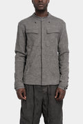 Double sleeve crinkled field shirt, Grey