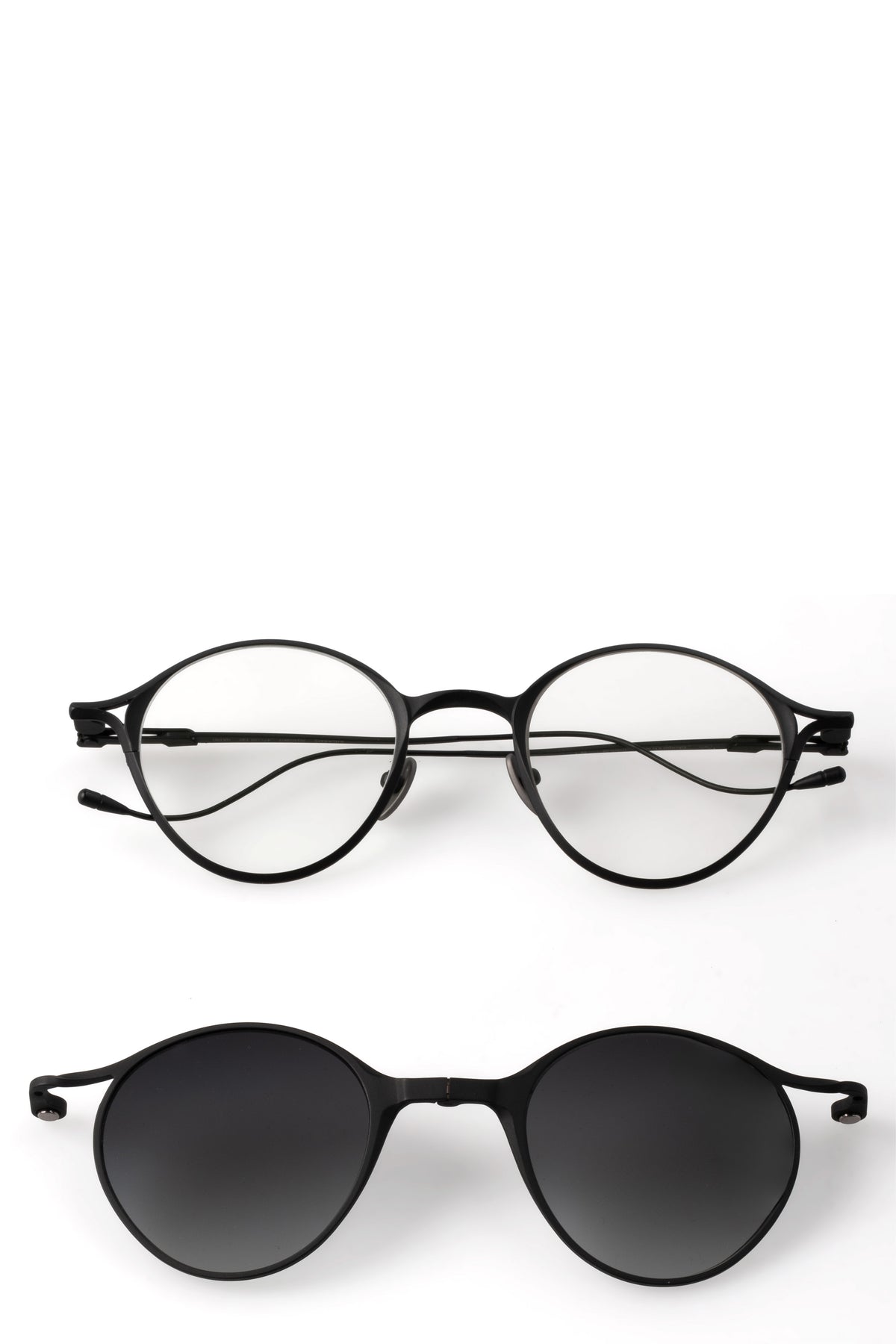 Rigards | RG1038TI Clip sunglasses - Black titanium / gray gradient