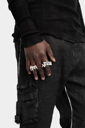 Syrinx large silver ring