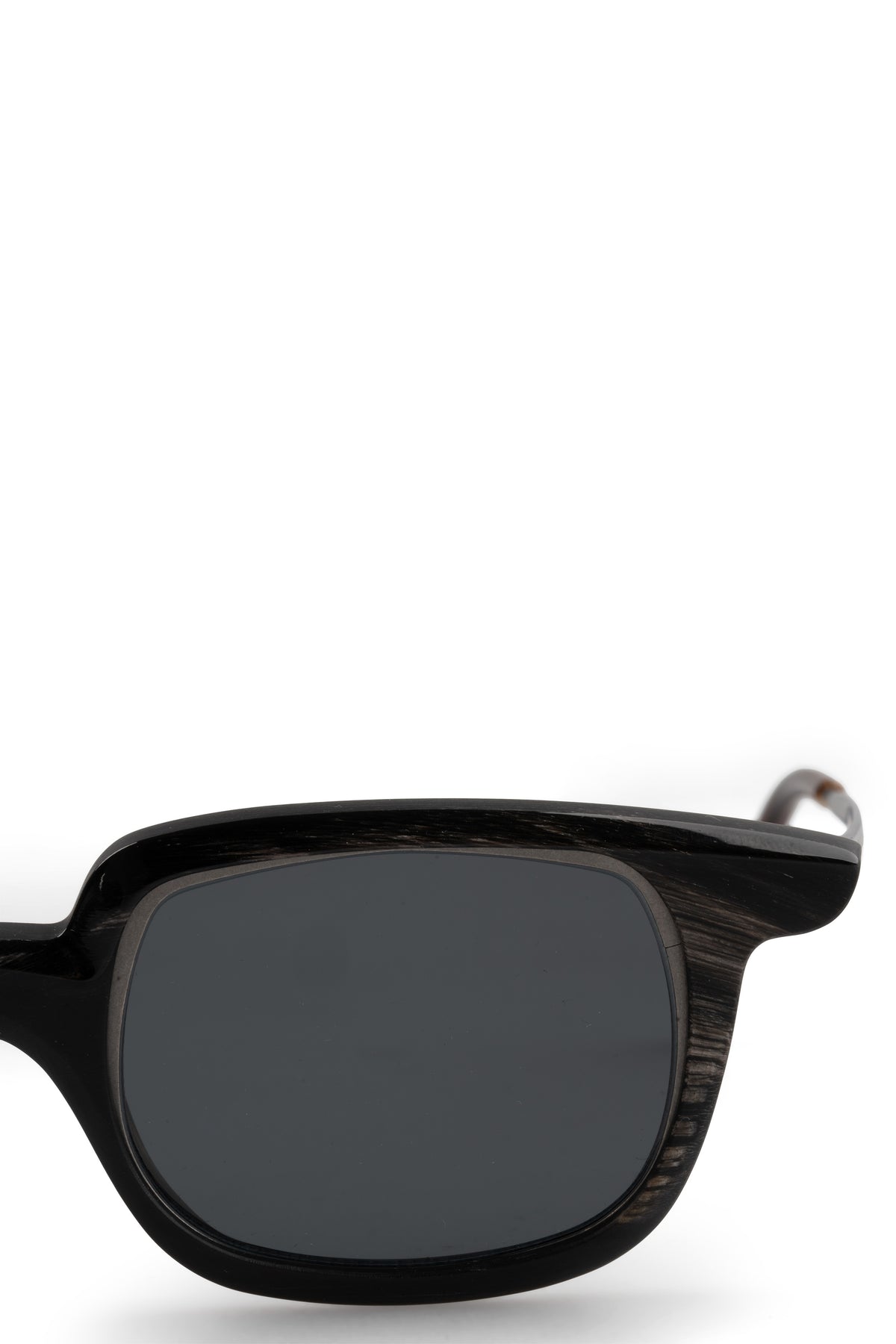 Rigards | RG1065 - Horn sunglasses, black/white / dark grey lens