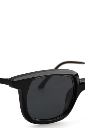Rigards | RG1065 - Horn sunglasses, black/white / dark grey lens