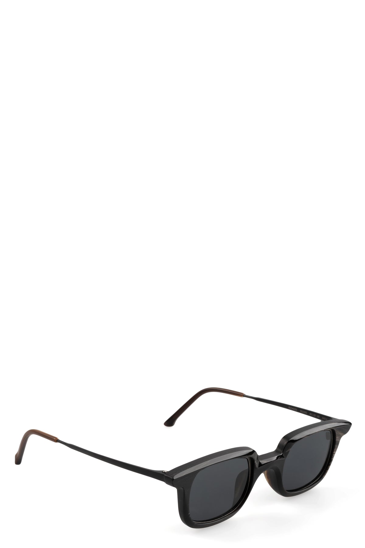 Rigards | RG1065 - Horn sunglasses, black/white / dark grey lens
