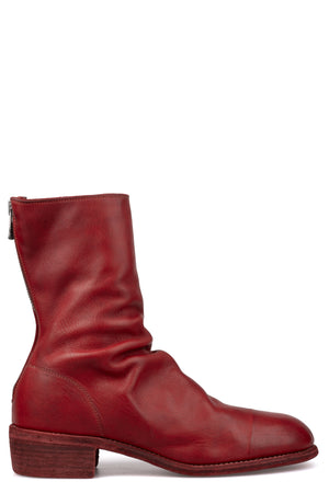 GUIDI - Back zip leather boots 788X, 1006T Blood Red