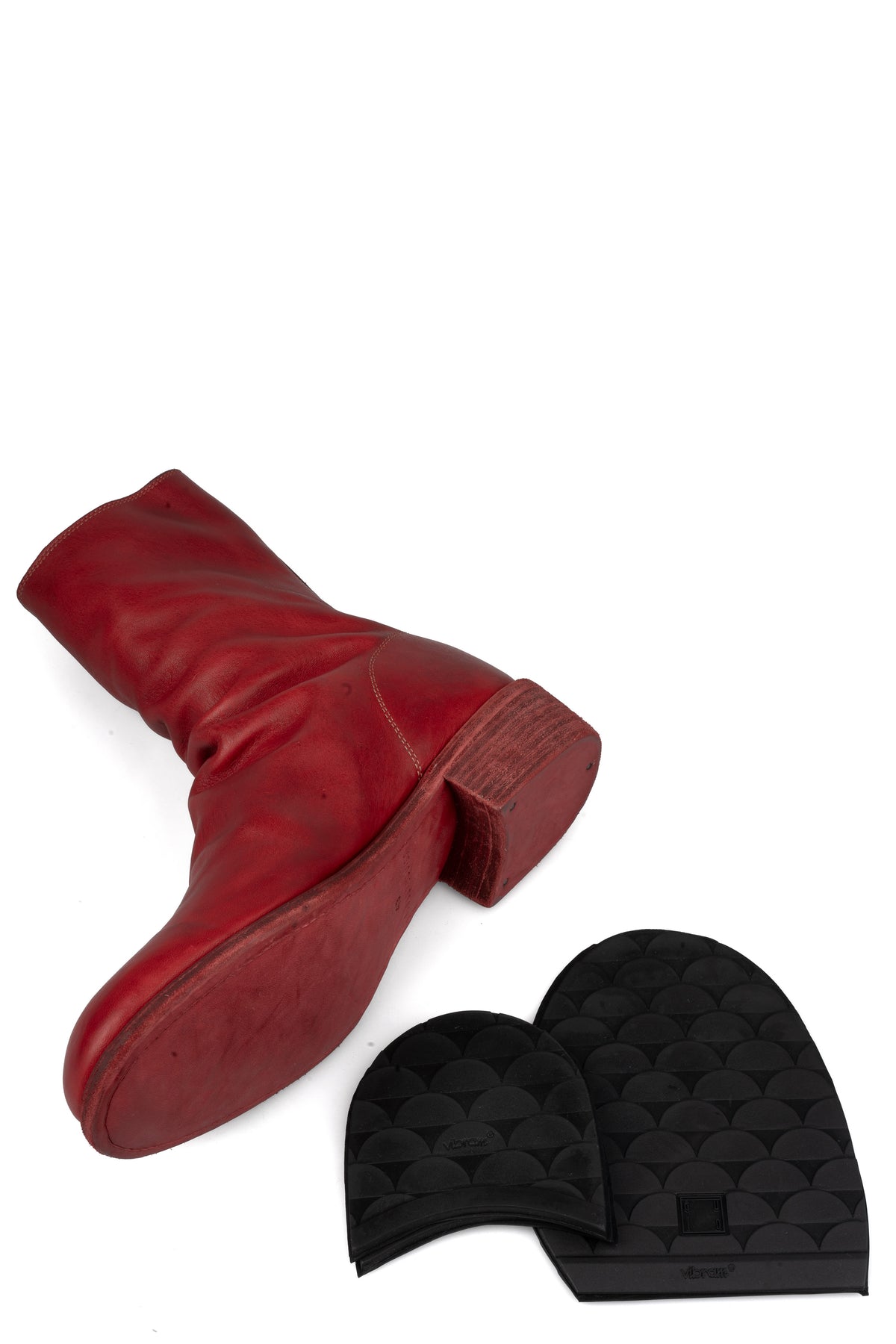 GUIDI - Back zip leather boots 788X, 1006T Blood Red