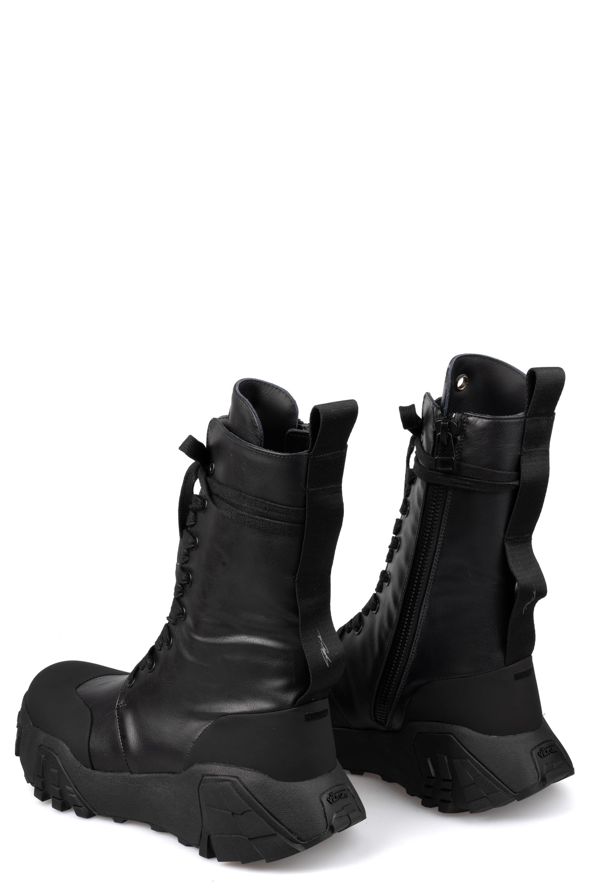 GALL | SS26 - High top laced vegan leather boots, 35B