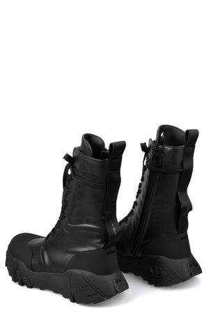 GALL | SS26 - High top laced vegan leather boots, 35B