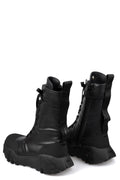 GALL | SS26 - High top laced vegan leather boots, 35B