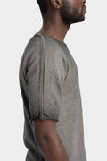 Isaac Sellam - SS25 "TRICOT" Reversible seamless knit T-Shirt, Plomb