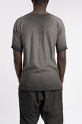 Isaac Sellam - SS25 "TRICOT" Reversible seamless knit T-Shirt, Plomb