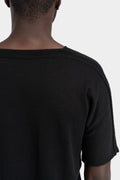 Isaac Sellam - SS25 "TRICOT" Reversible seamless knit T-Shirt, Black